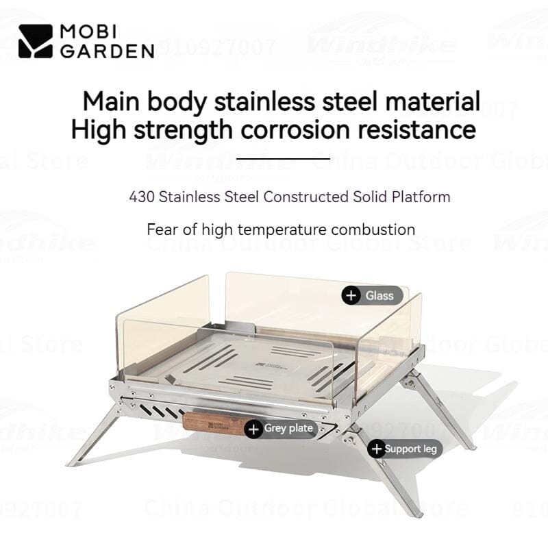 MOBI GARDEN Liaoyan Glass-Sided Fire Pit