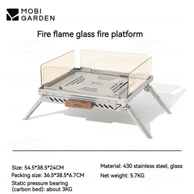 MOBI GARDEN Liaoyan Glass-Sided Fire Pit