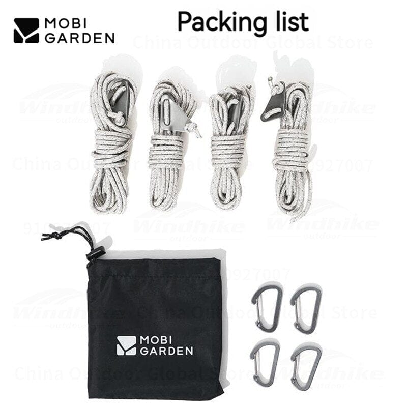MOBI GARDEN 4m Reflective Guyline Set (4 Pack)