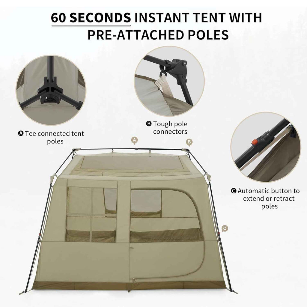 Village™ 13 6-Person Instant Cabin Tent